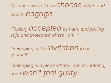 Belonging quote right